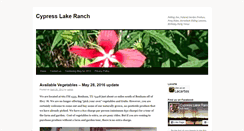 Desktop Screenshot of cypresslakeranch.com